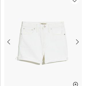 Madewell high rise tile white shorts 24